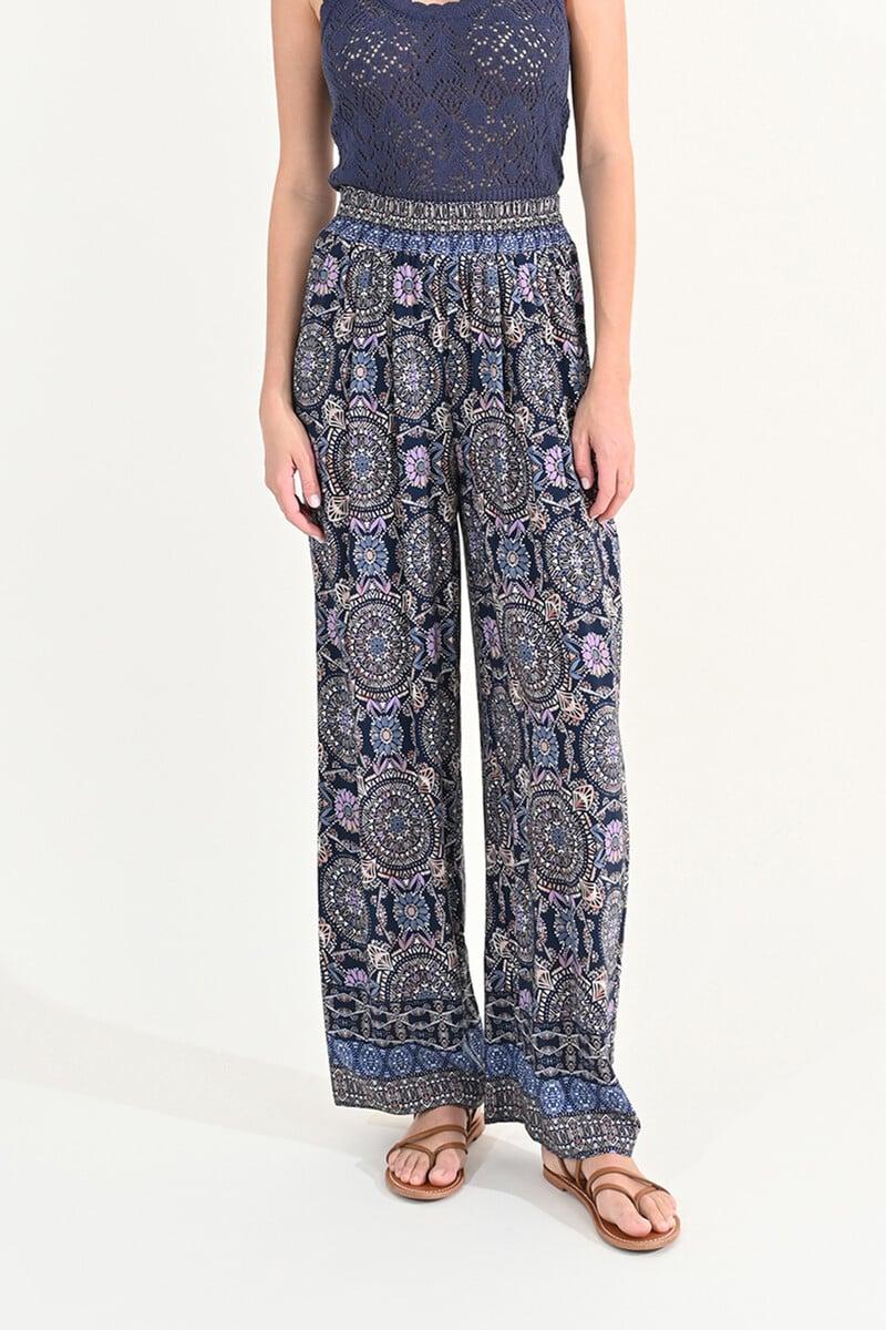 Cortefiel Pantalón De Mujer Largo Con Estampado