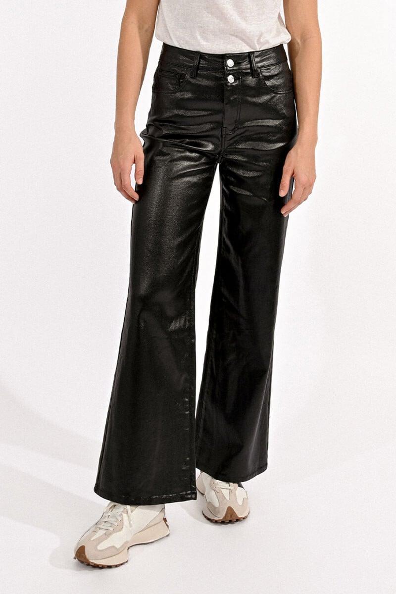 Cortefiel Pantalón De Mujer Largo Tejido Brillante