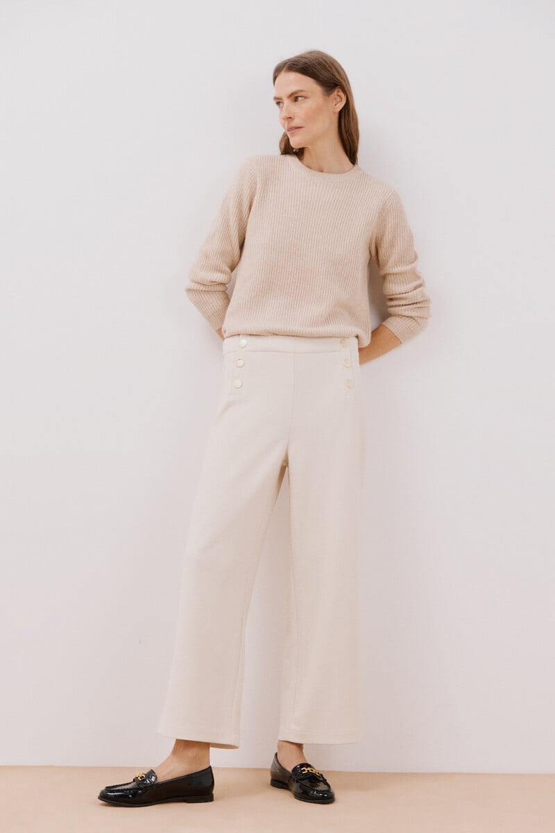 Cortefiel Pantalón De Punto Con Botones