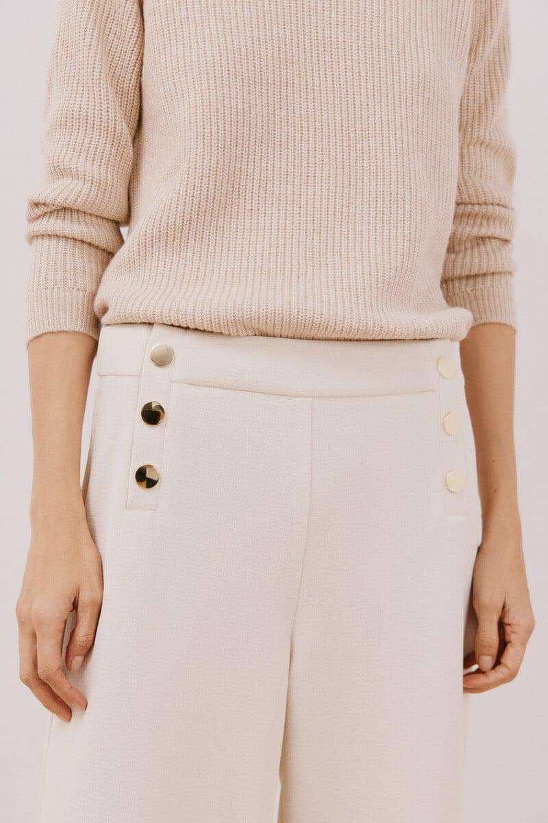 Cortefiel Pantalón De Punto Con Botones