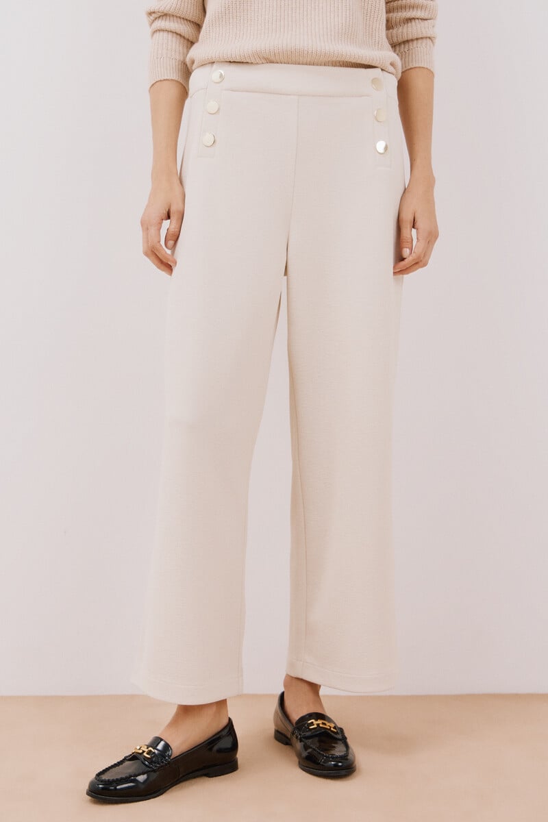 Cortefiel Pantalón de punto con botones