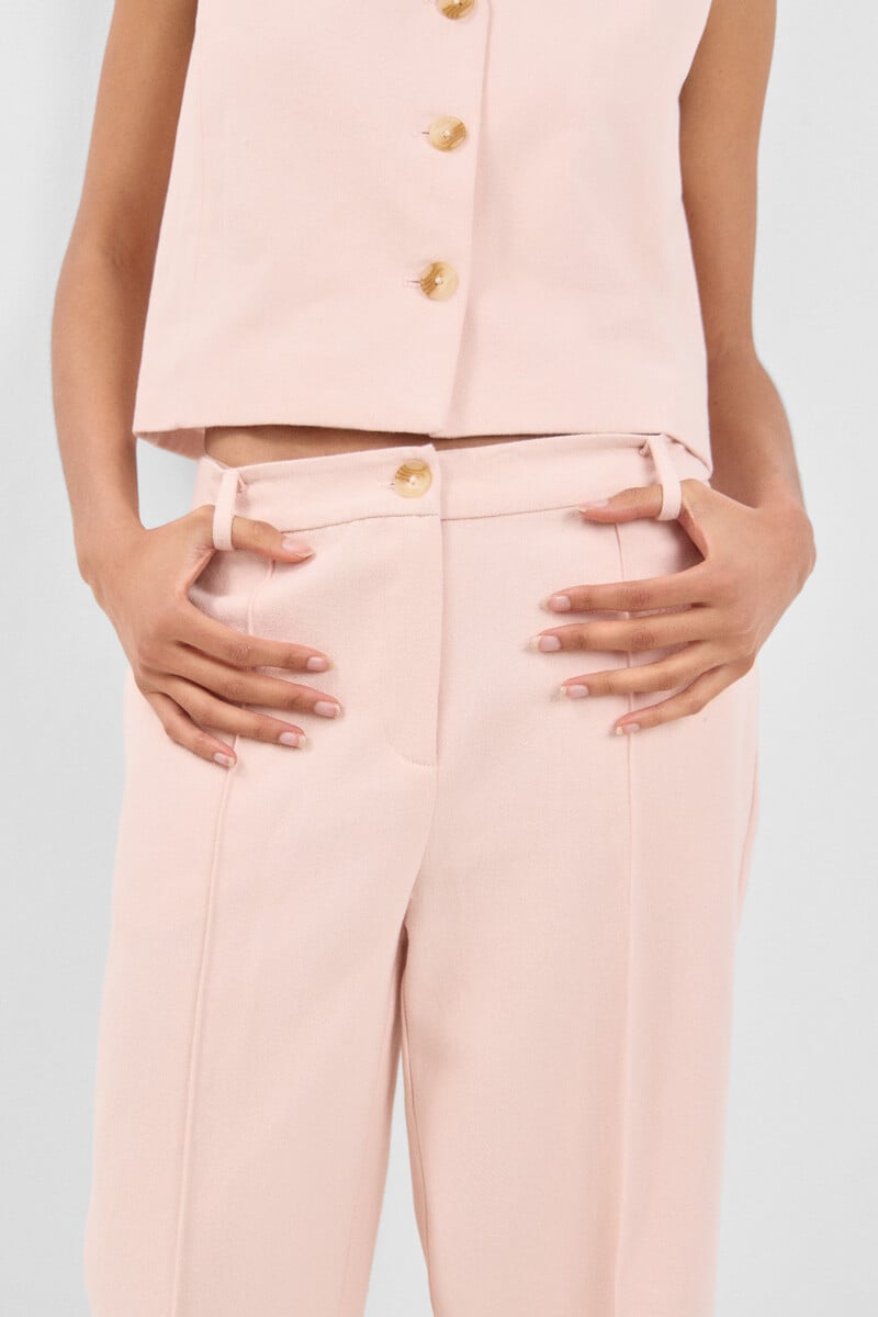 Cortefiel Pantalón De Sarga Crop