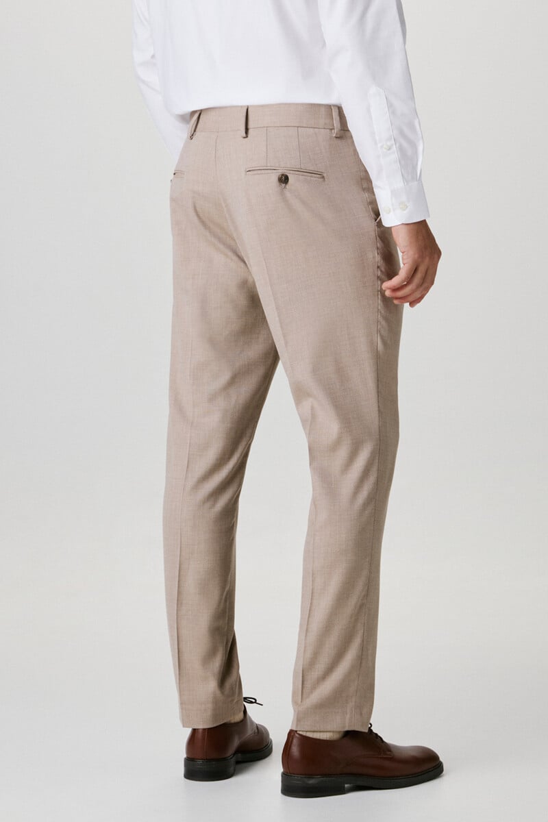 Cortefiel Pantalón De Traje Slim Fit Con Lana