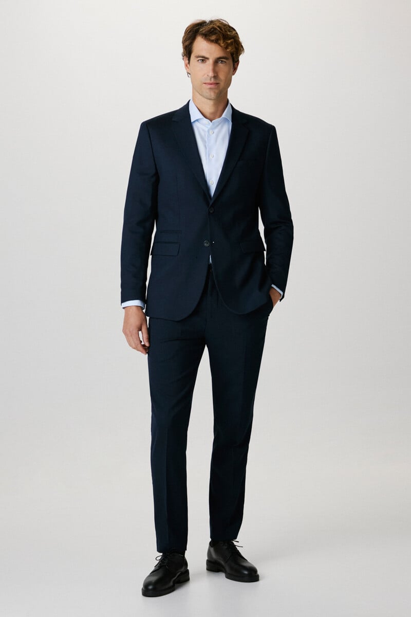 Cortefiel Pantalón de traje Slim Fit con lana