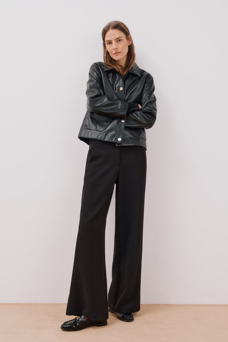 Cortefiel Pantalón De Vestir Negro