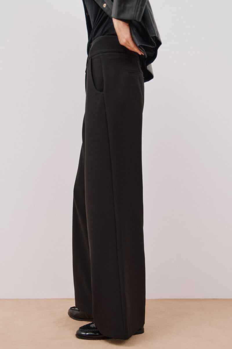 Cortefiel Pantalón De Vestir Negro