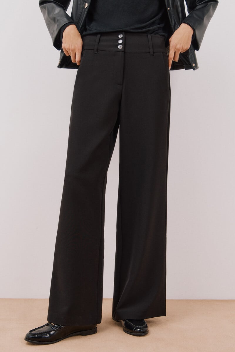 Cortefiel Pantalón de vestir negro