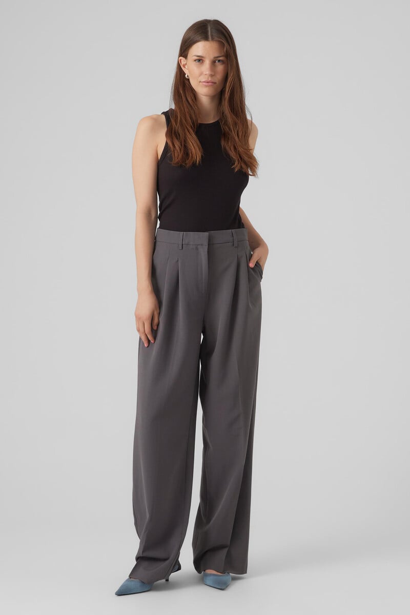 Cortefiel Pantalón de vestir pata ancha