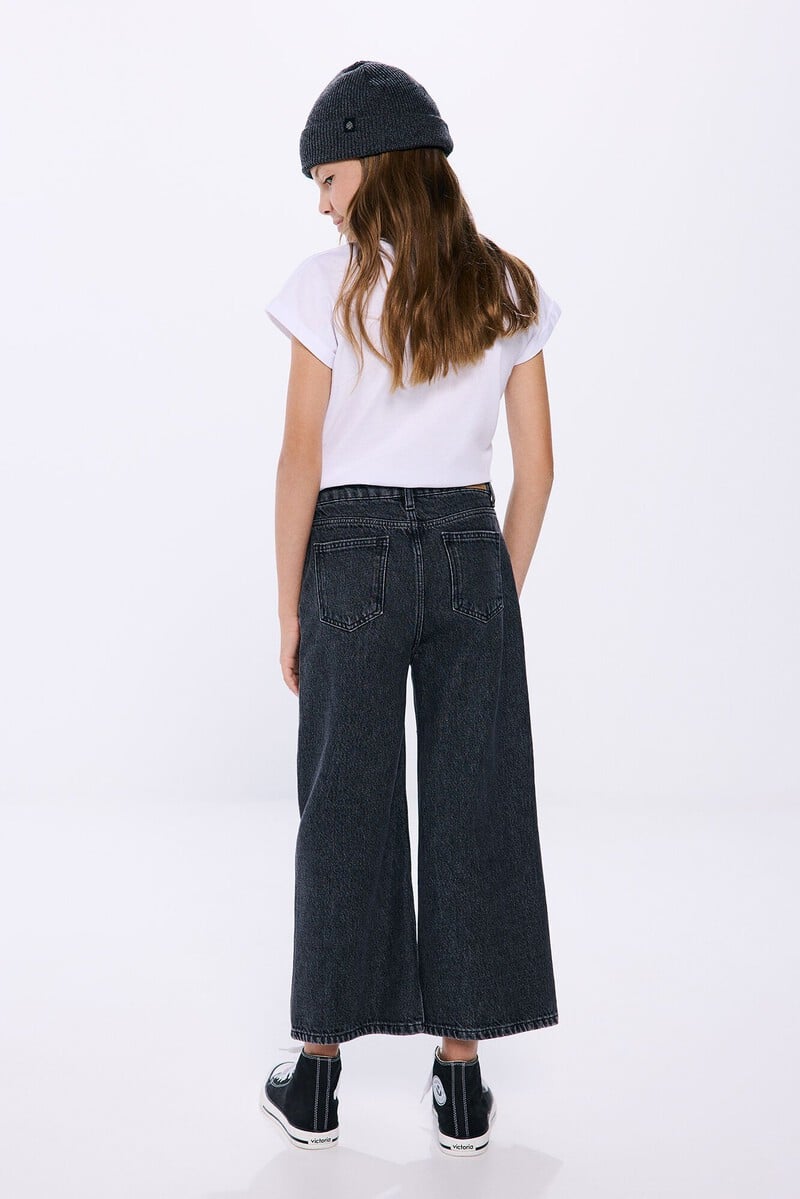 Cortefiel Pantalón Denim Culotte Niña
