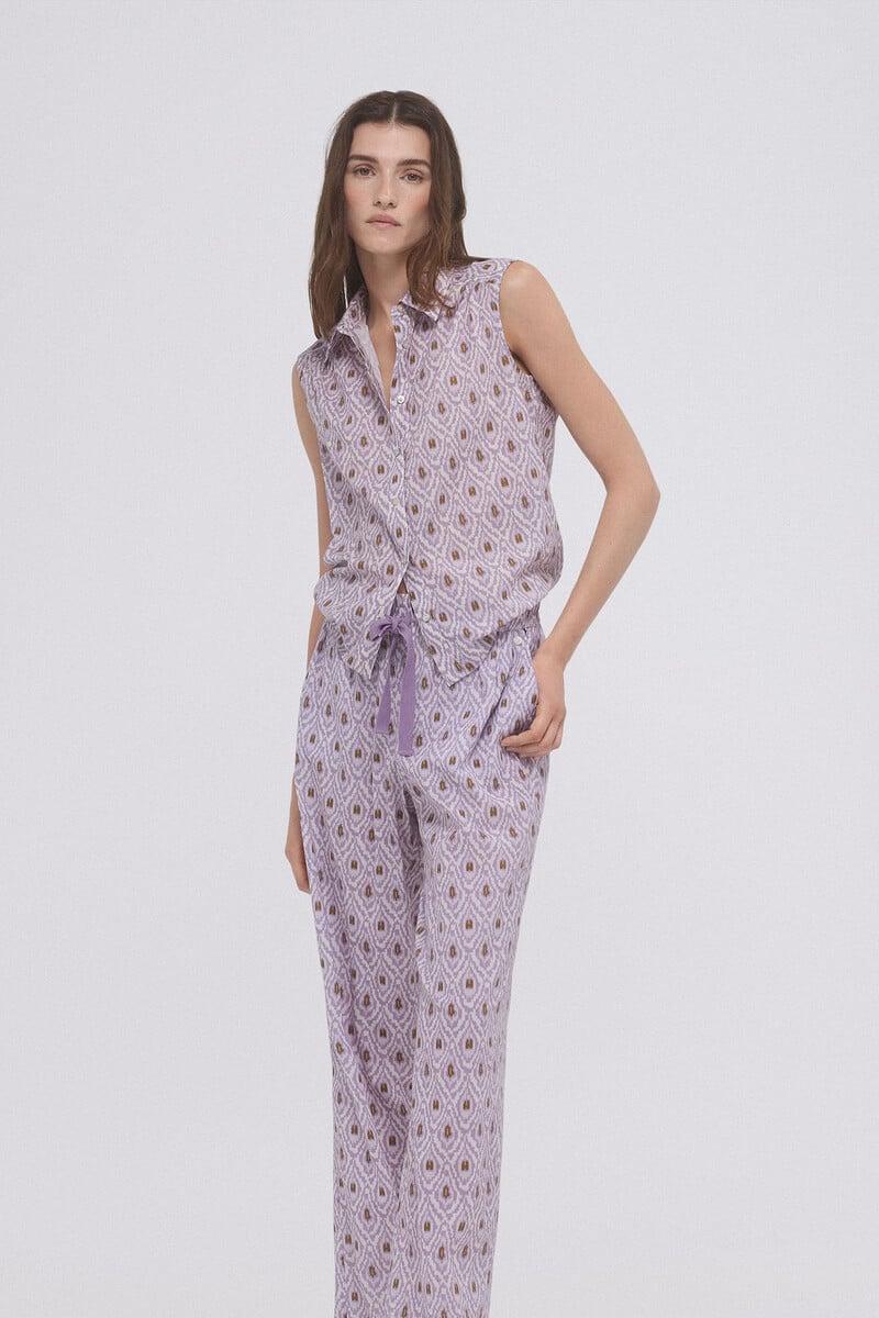 Cortefiel Pantalón Estampado Recto