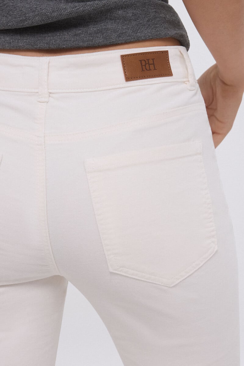 Cortefiel Pantalón Flare Cropped Terciopelo
