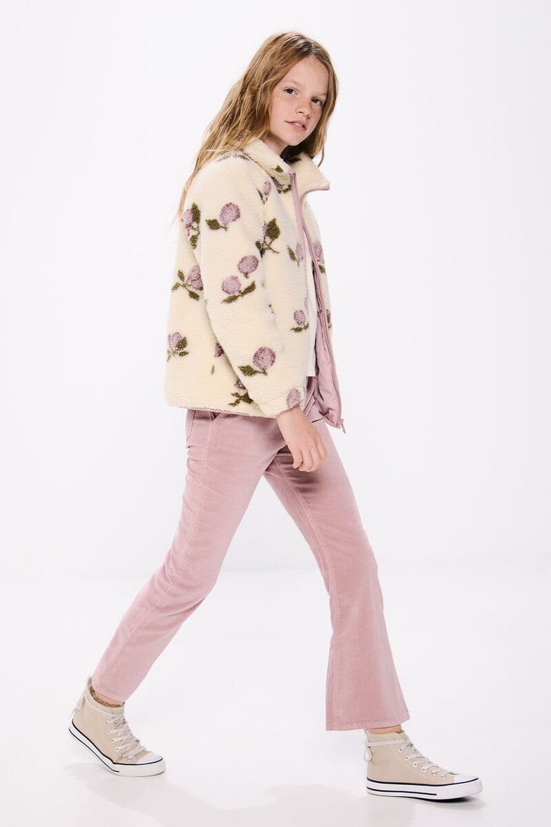 Cortefiel Pantalon flare velour niña