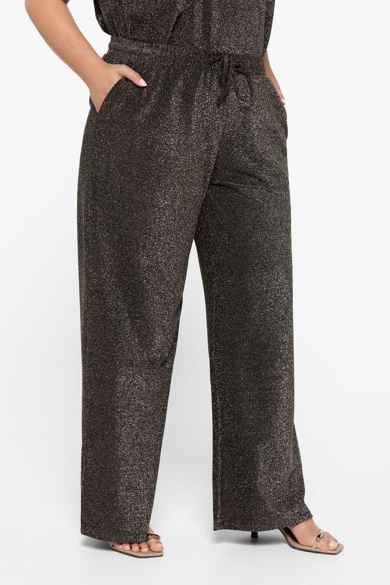 Cortefiel Pantalón Fluido De Lurex Talla Grande