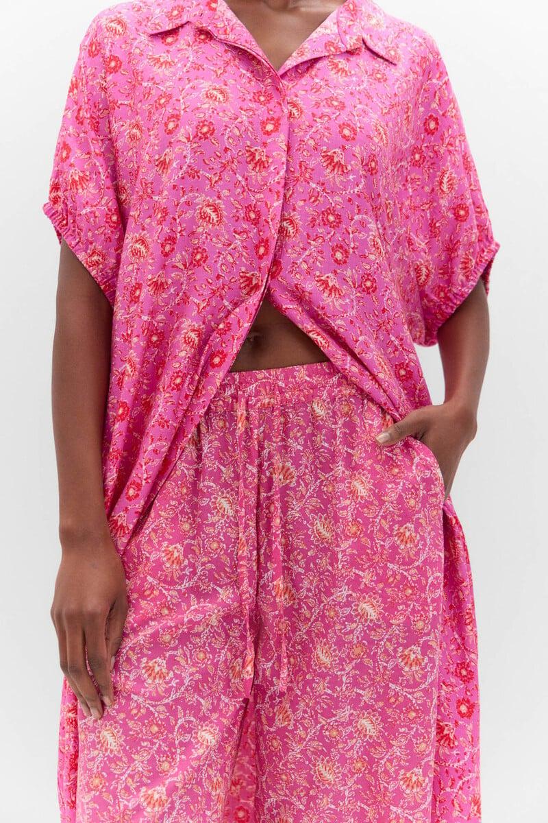 Cortefiel Pantalón Fluído Estampado