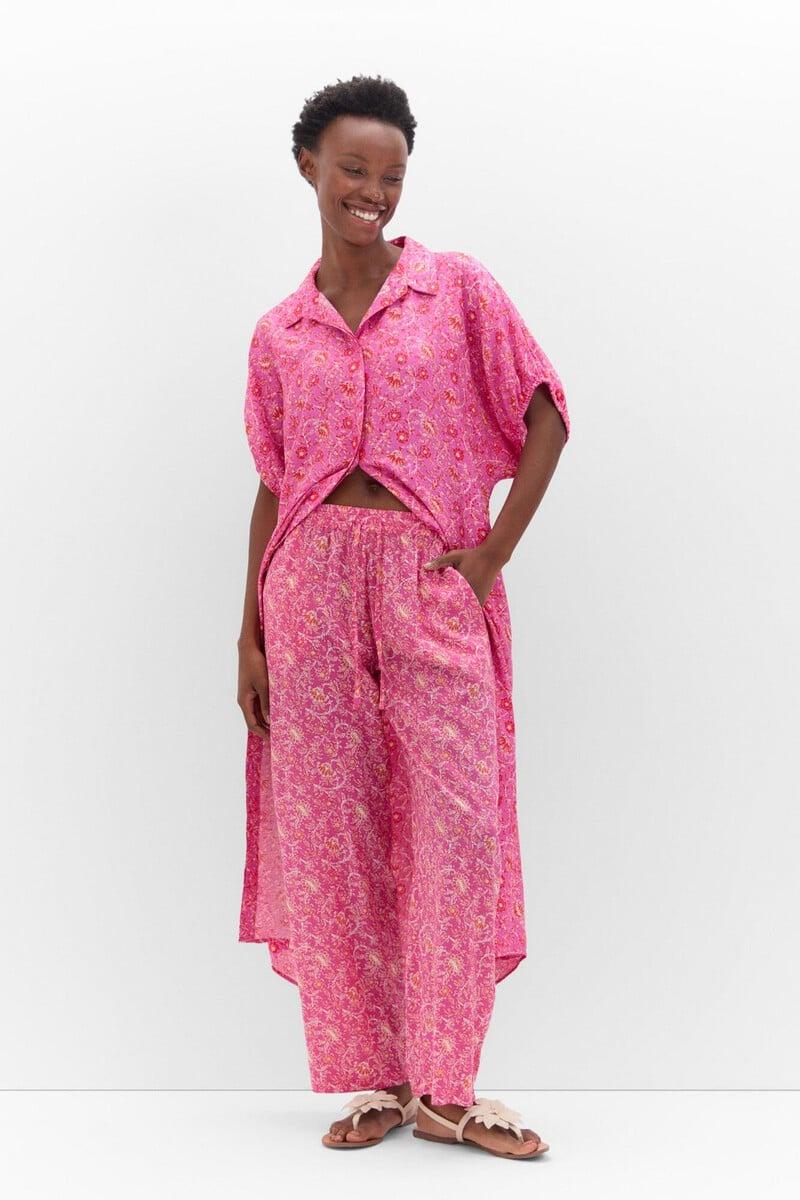 Cortefiel Pantalón Fluído Estampado