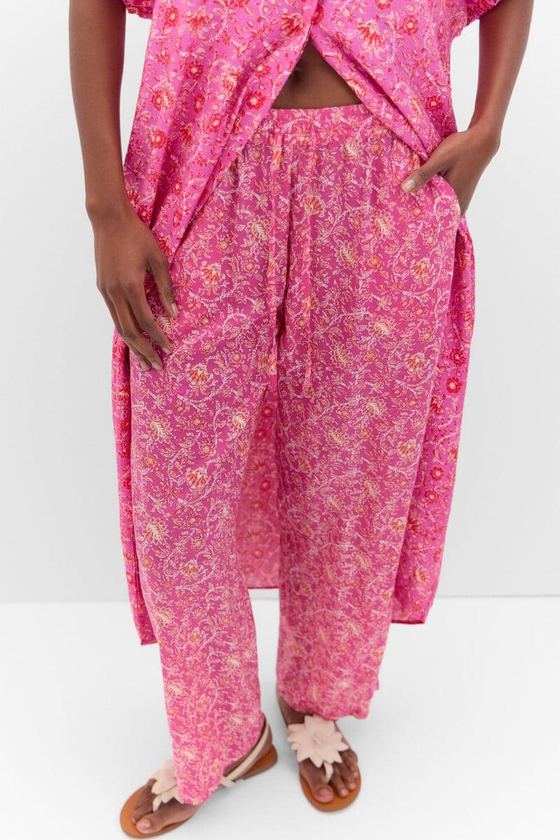 Cortefiel Pantalón Fluído Estampado