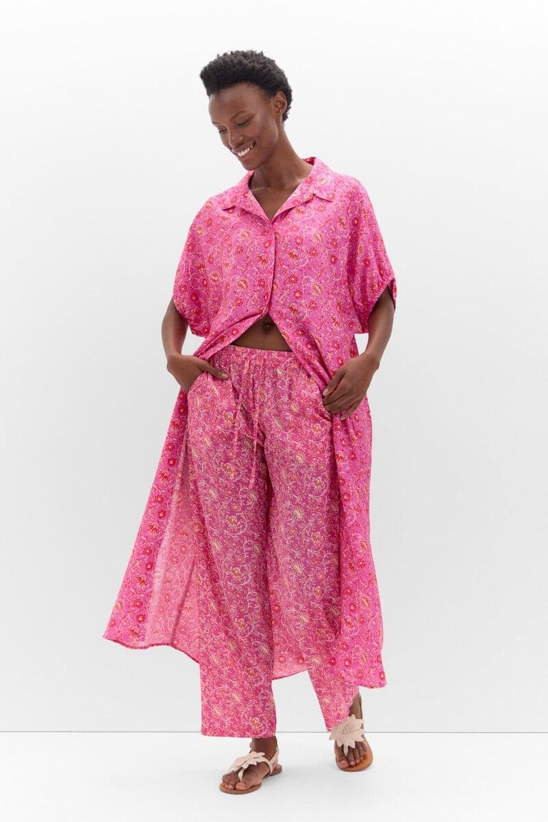 Cortefiel Pantalón fluído estampado