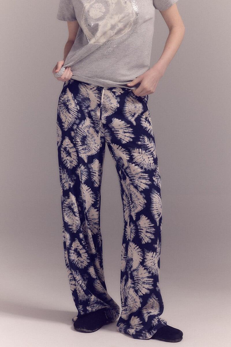 Cortefiel Pantalón Fluído Estampado