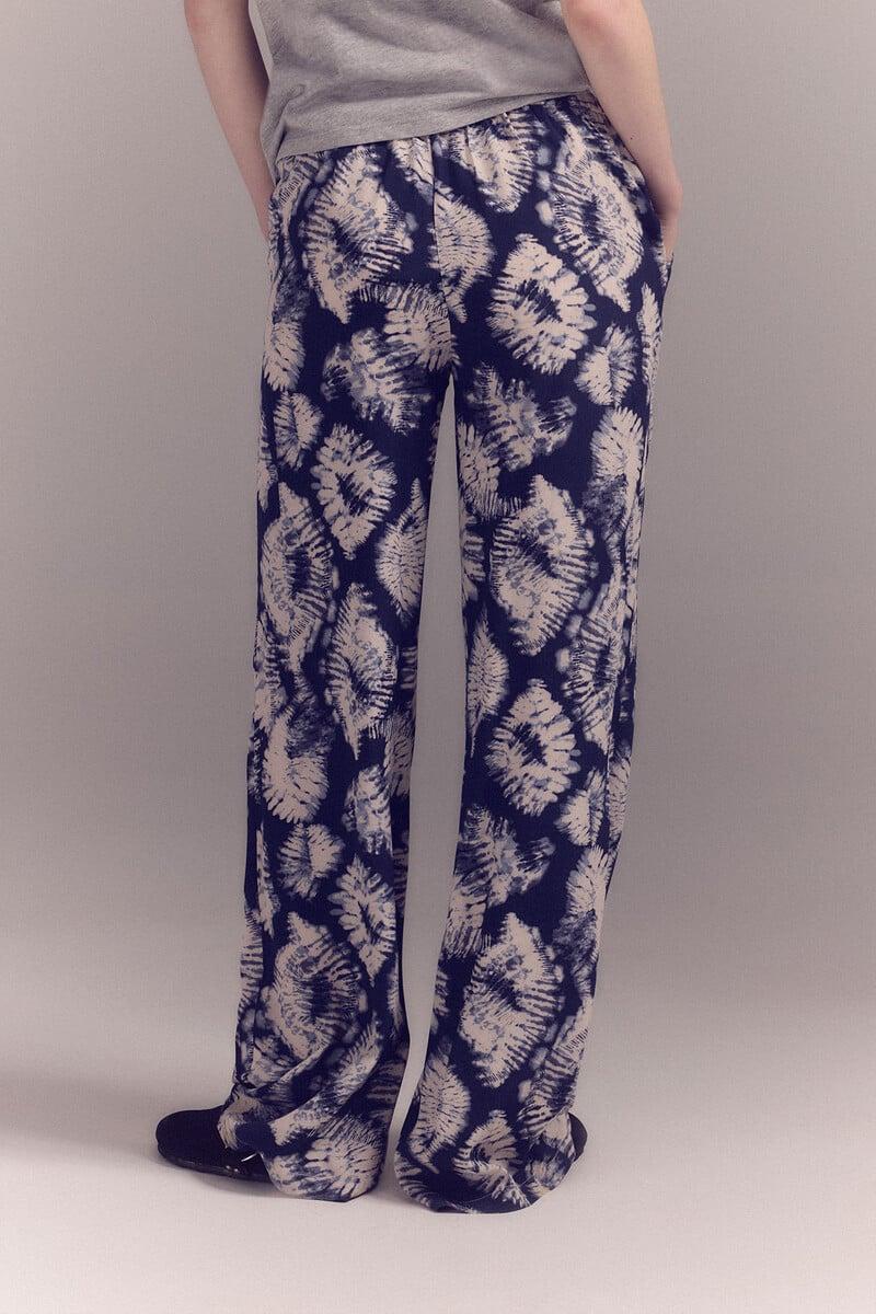 Cortefiel Pantalón Fluído Estampado
