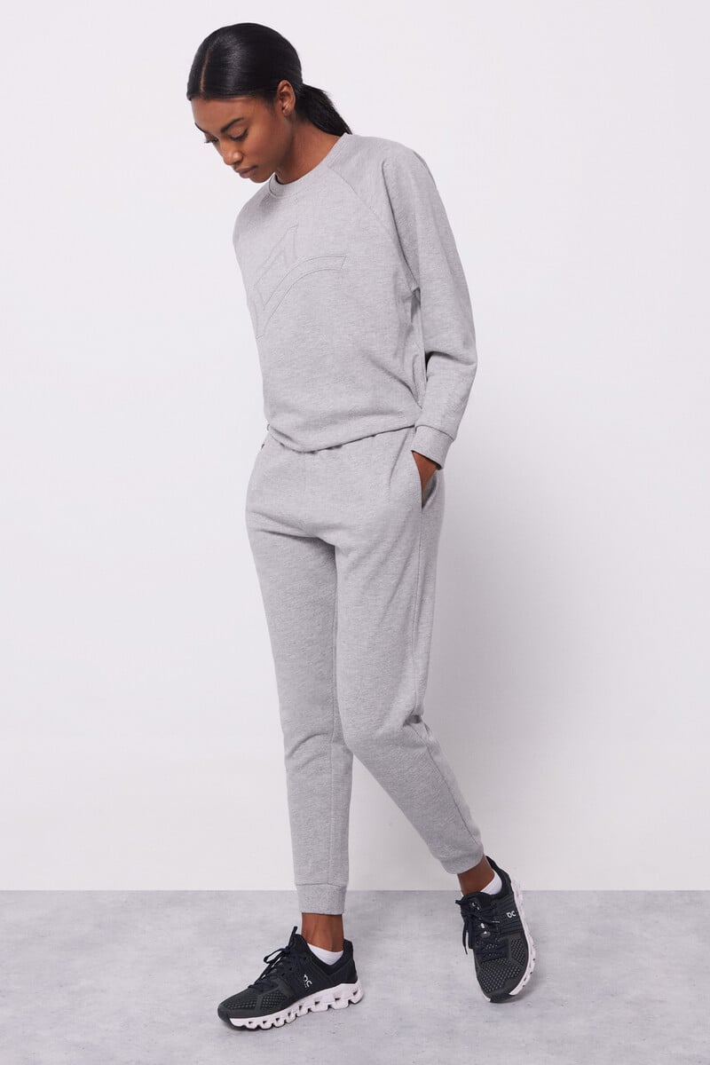 Cortefiel Pantalón Jogger Algodón Gris