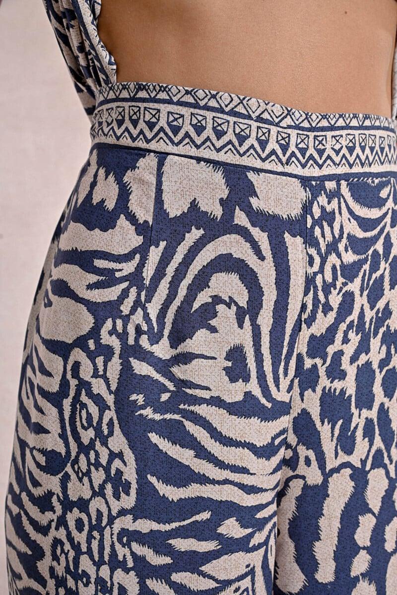 Cortefiel Pantalón Largo Con Estampado Animal