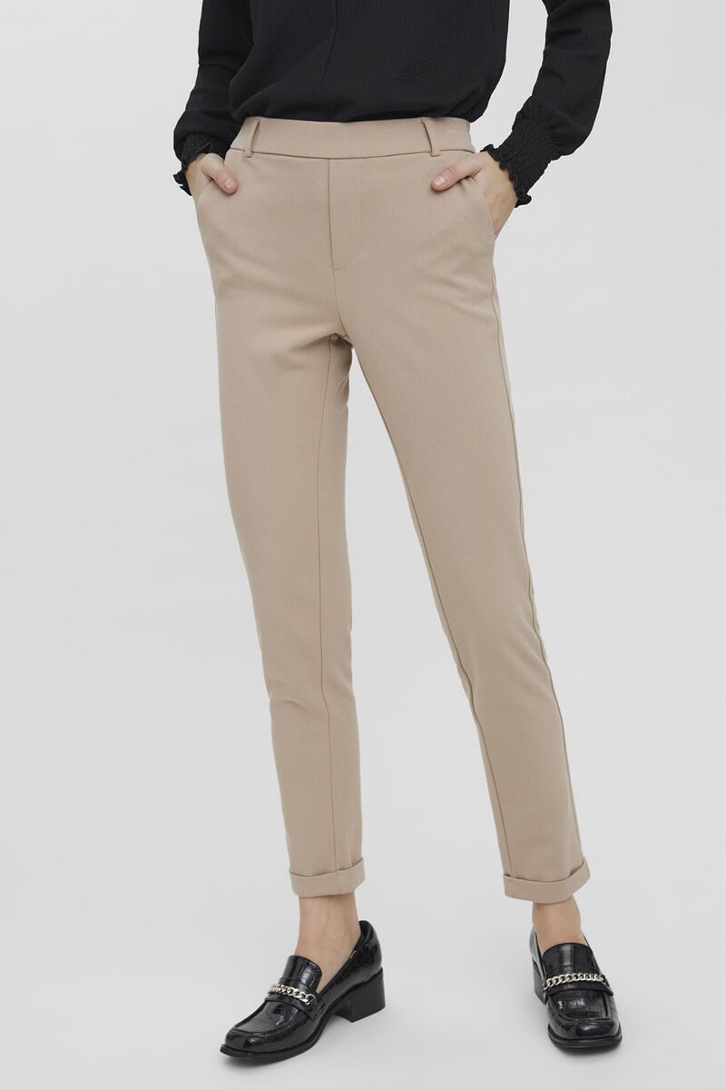 Cortefiel Pantalón Largo Recto De Mujer