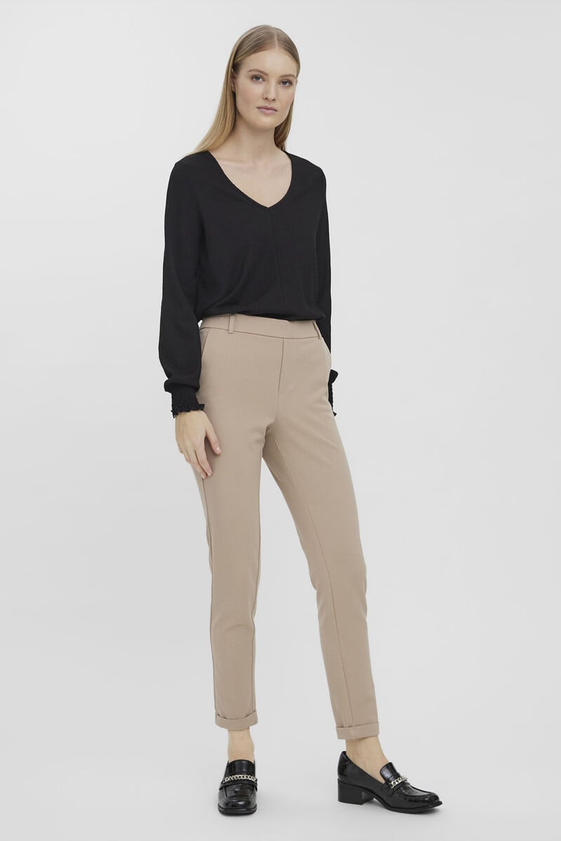 Cortefiel Pantalón Largo Recto De Mujer