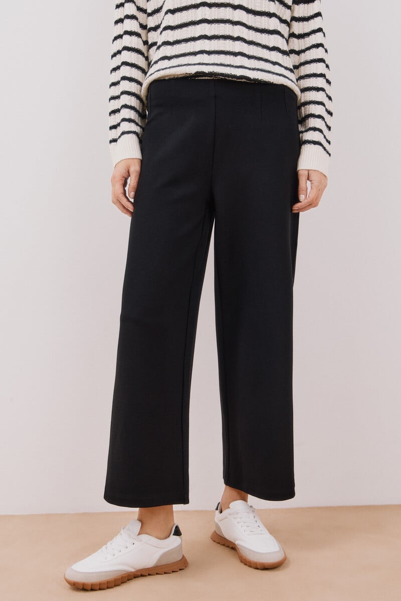 Cortefiel Pantalón Palazzo De Punto