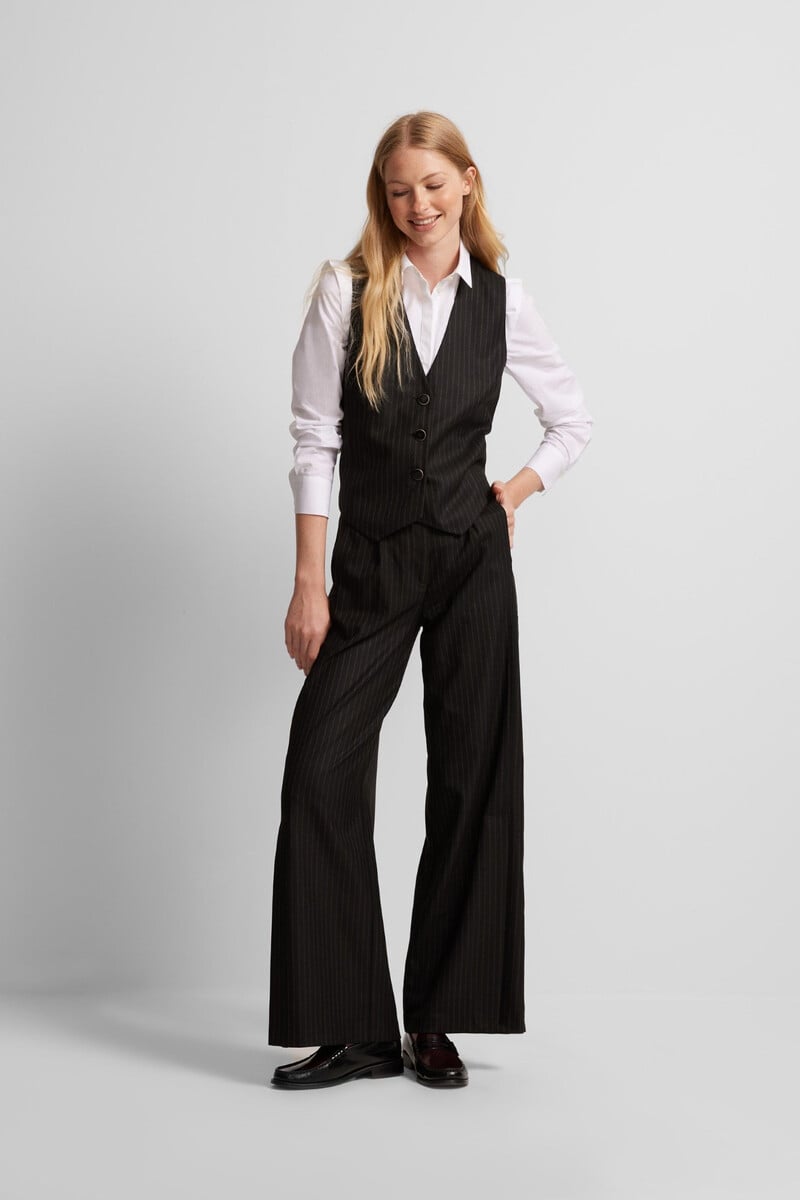 Cortefiel Pantalón palazzo raya diplomática
