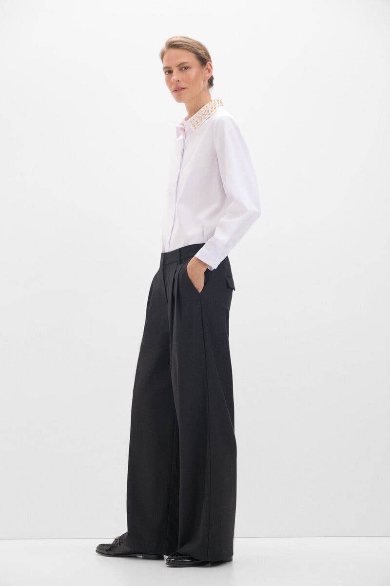 Cortefiel Pantalón pinzas ancho