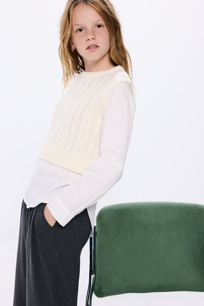 Cortefiel Pantalon Pinzas Niña