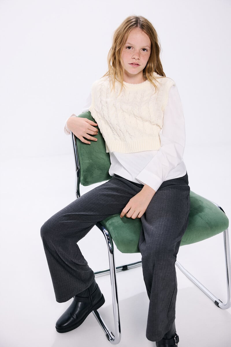 Cortefiel Pantalon pinzas niña