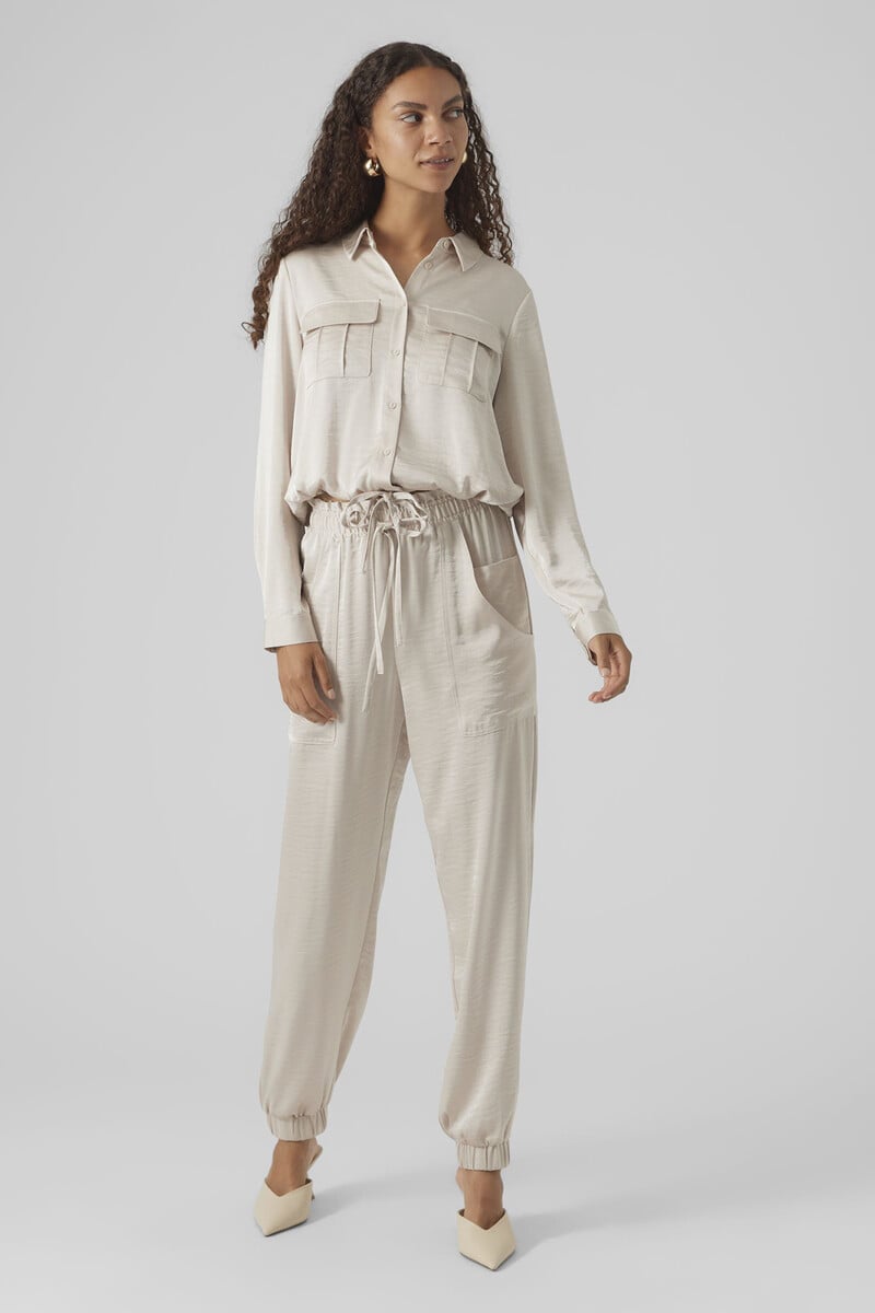 Cortefiel Pantalón pitillo efecto satinado