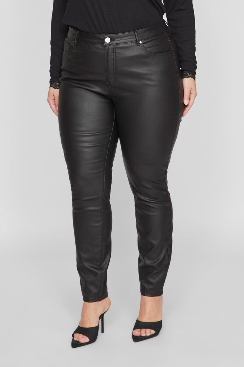 Cortefiel Pantalón Pitillo Encerado Curvy