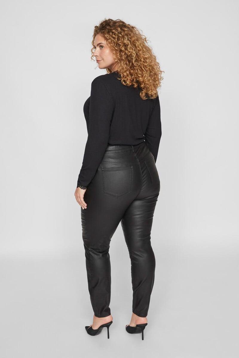 Cortefiel Pantalón Pitillo Encerado Curvy