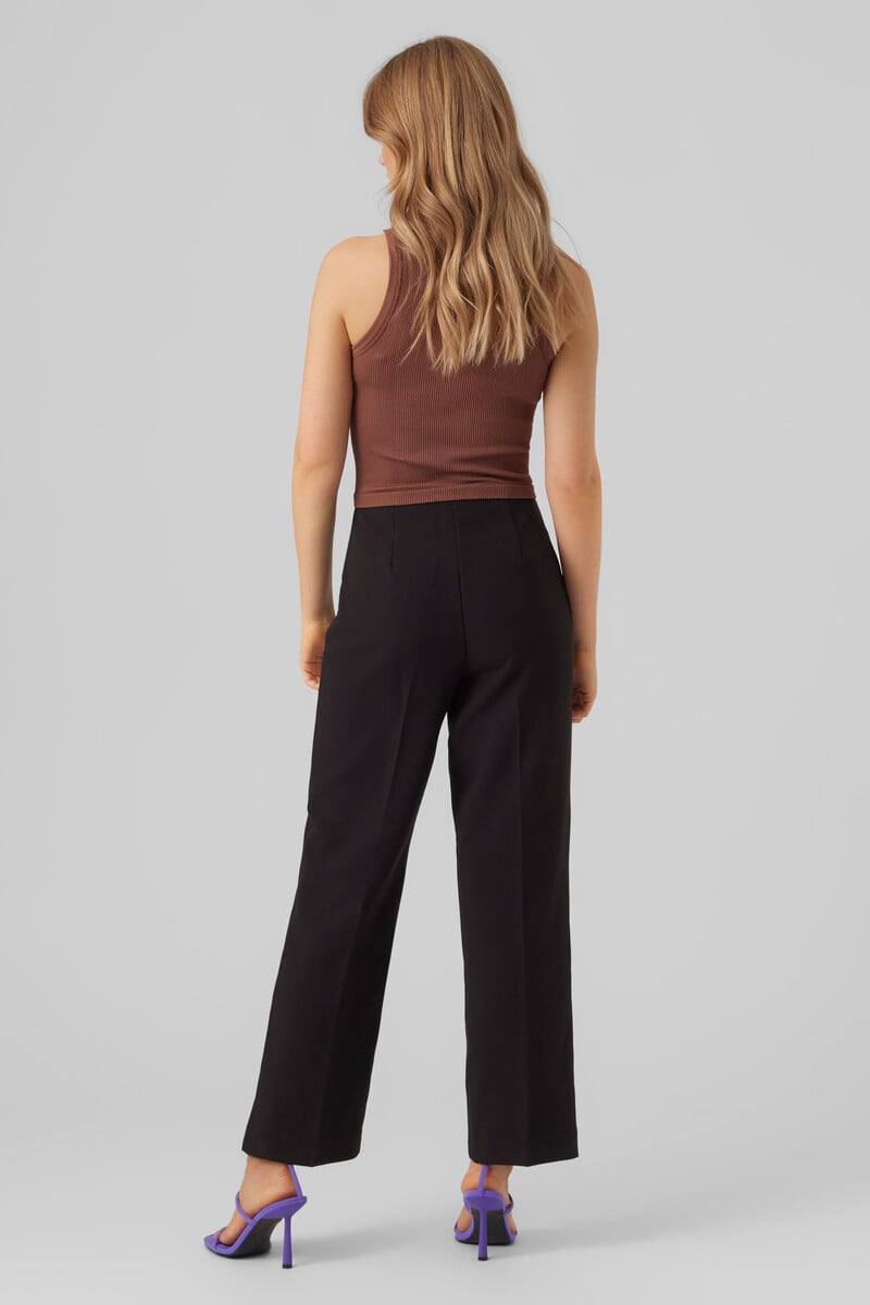 Cortefiel Pantalón Recto De Mujer De Talle Alto