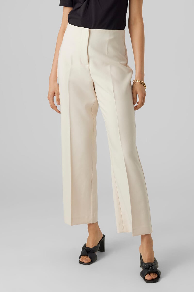 Cortefiel Pantalón Recto De Mujer De Talle Alto