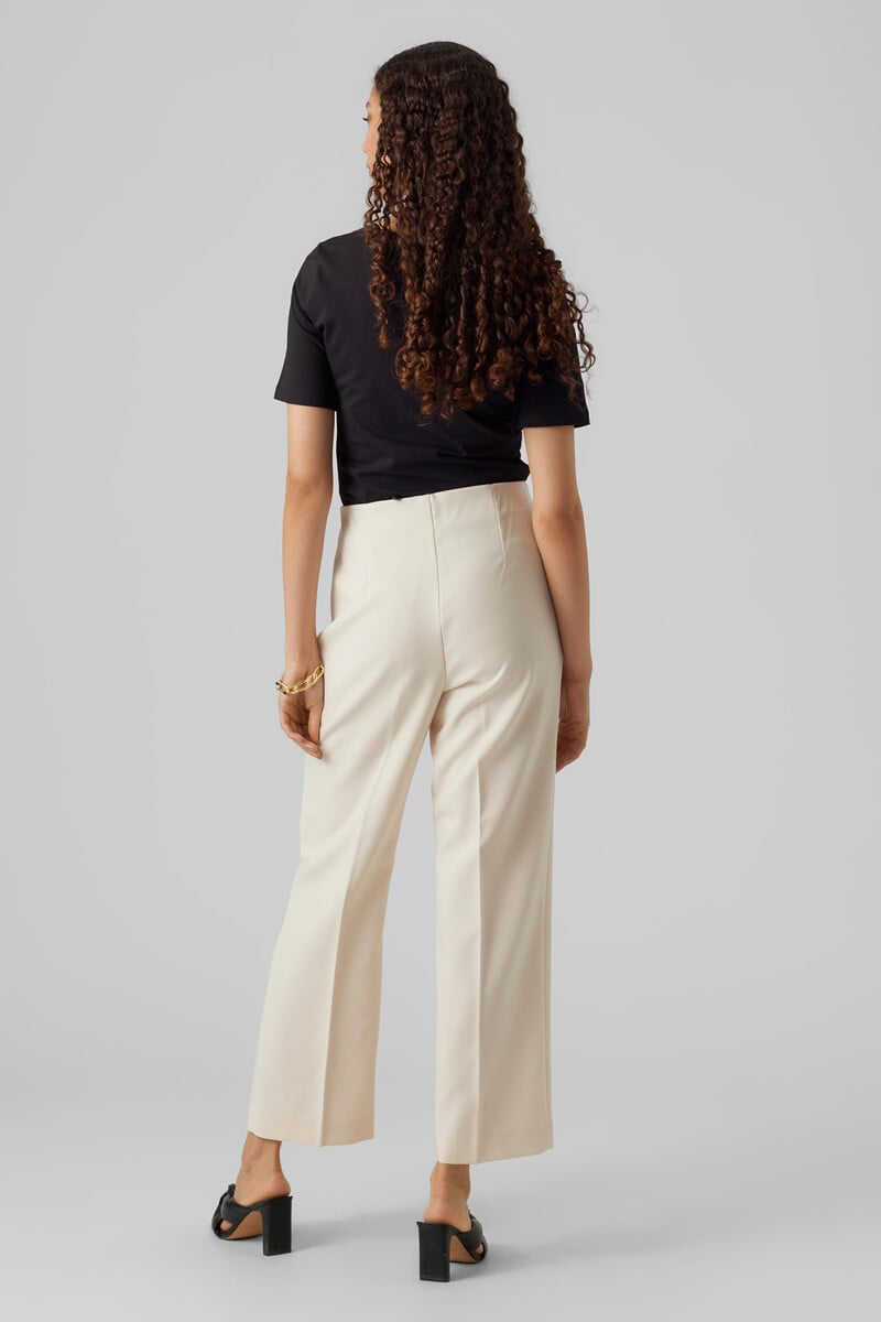 Cortefiel Pantalón Recto De Mujer De Talle Alto