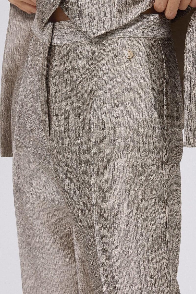 Cortefiel Pantalón Recto Dorado