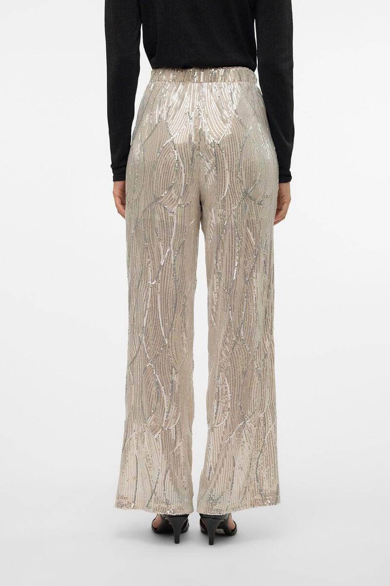 Cortefiel Pantalón Recto Lentejuelas