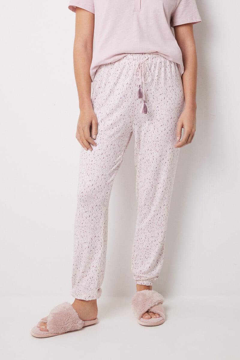 Cortefiel Pantalón Skinny Súper Soft Animal Print