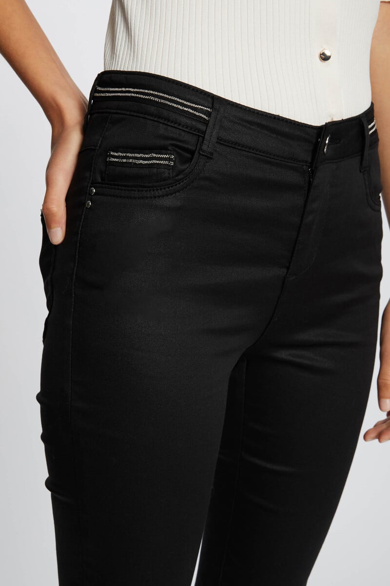 Cortefiel Pantalón Slim Efecto Mojado
