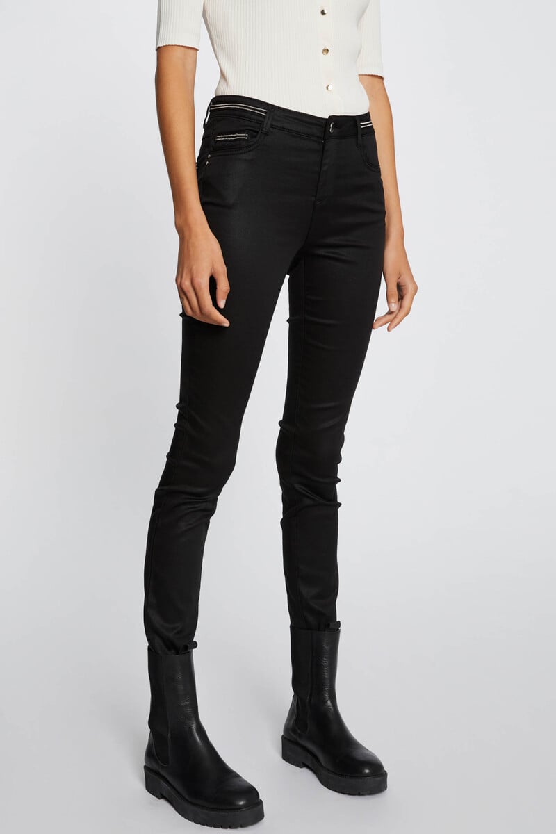 Cortefiel Pantalón Slim Efecto Mojado