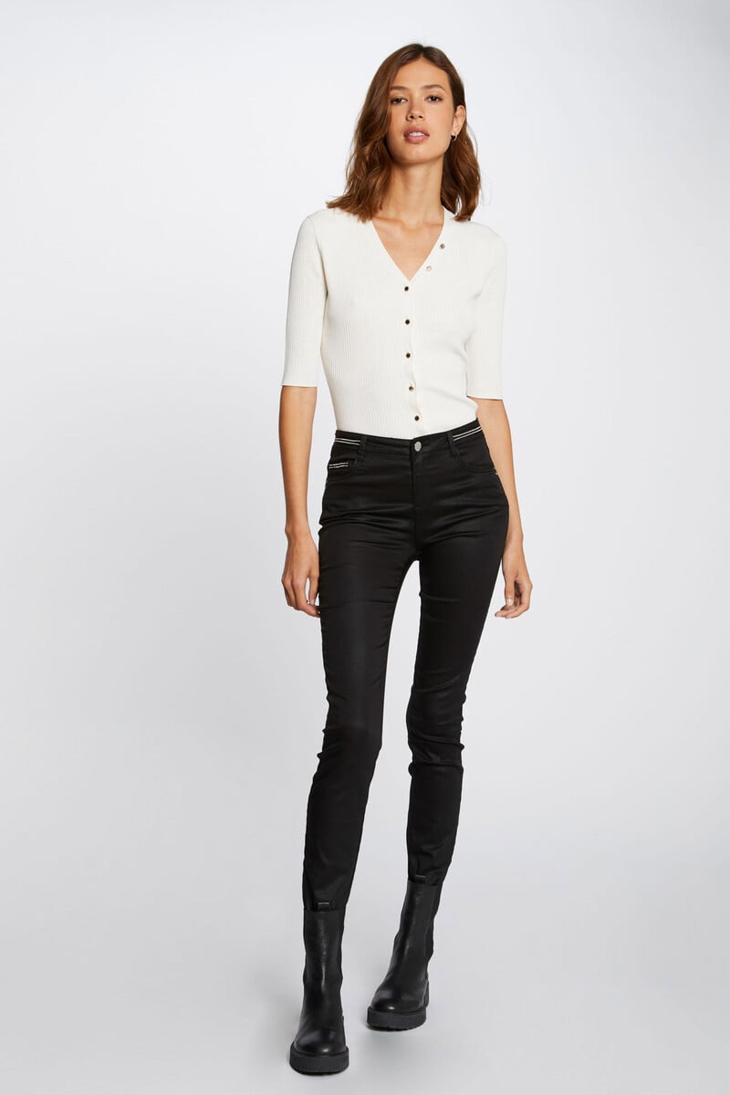 Cortefiel Pantalón slim efecto mojado
