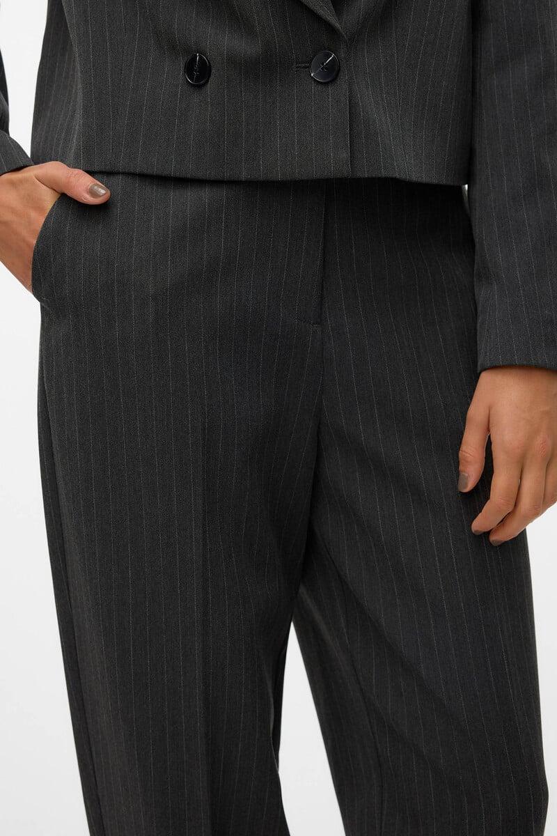 Cortefiel Pantalón Tiro Alto Rayas