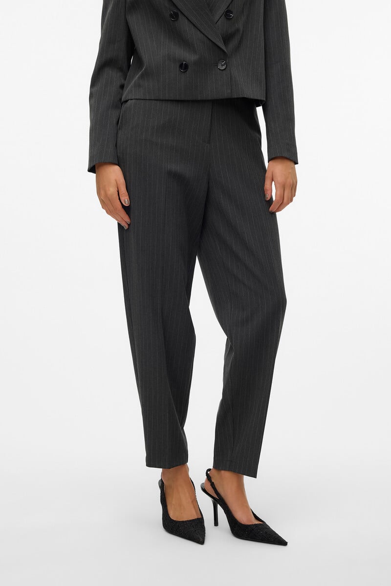 Cortefiel Pantalón Tiro Alto Rayas