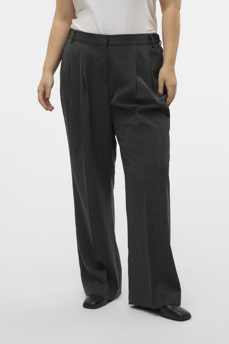 Cortefiel Pantalón Traje De Rayas Talla Grande