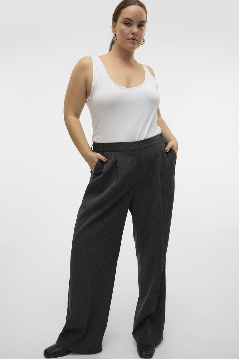 Cortefiel Pantalón traje de rayas talla grande