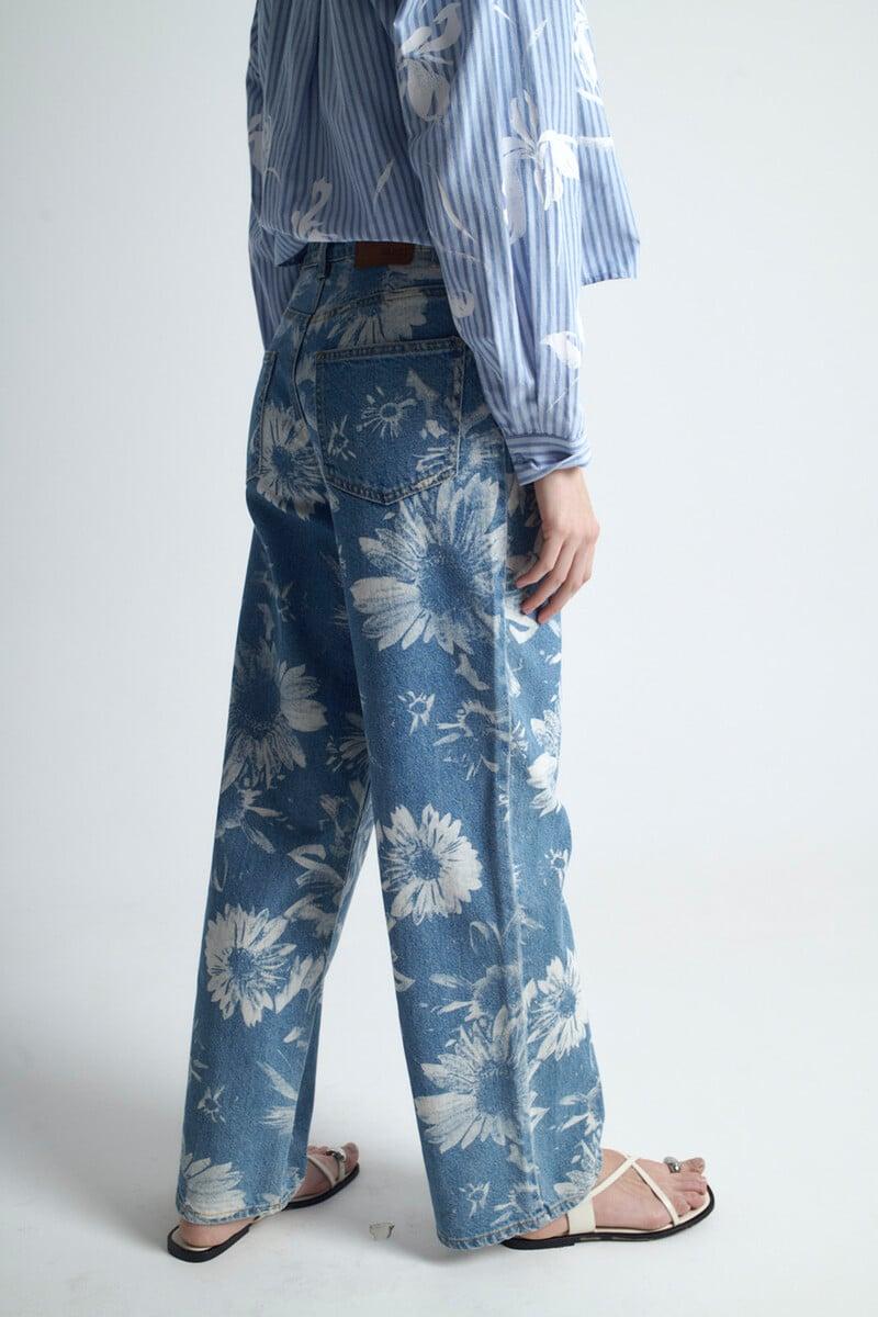 Cortefiel Pantalón Vaquero Estampado