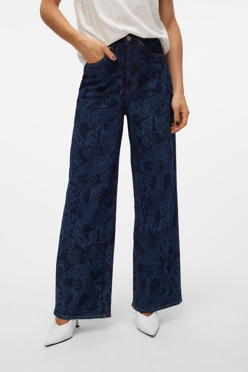 Cortefiel Pantalón Vaquero Estampado